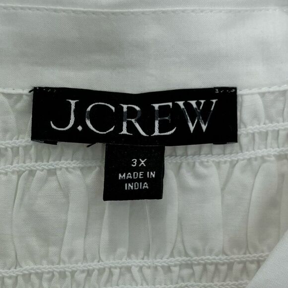 NWT J. Crew Smocked button-up shirt in cotton-blend voile - Picture 8 of 10